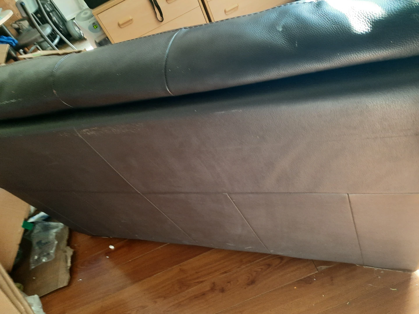 Brown Leather Loveseat - photo 2