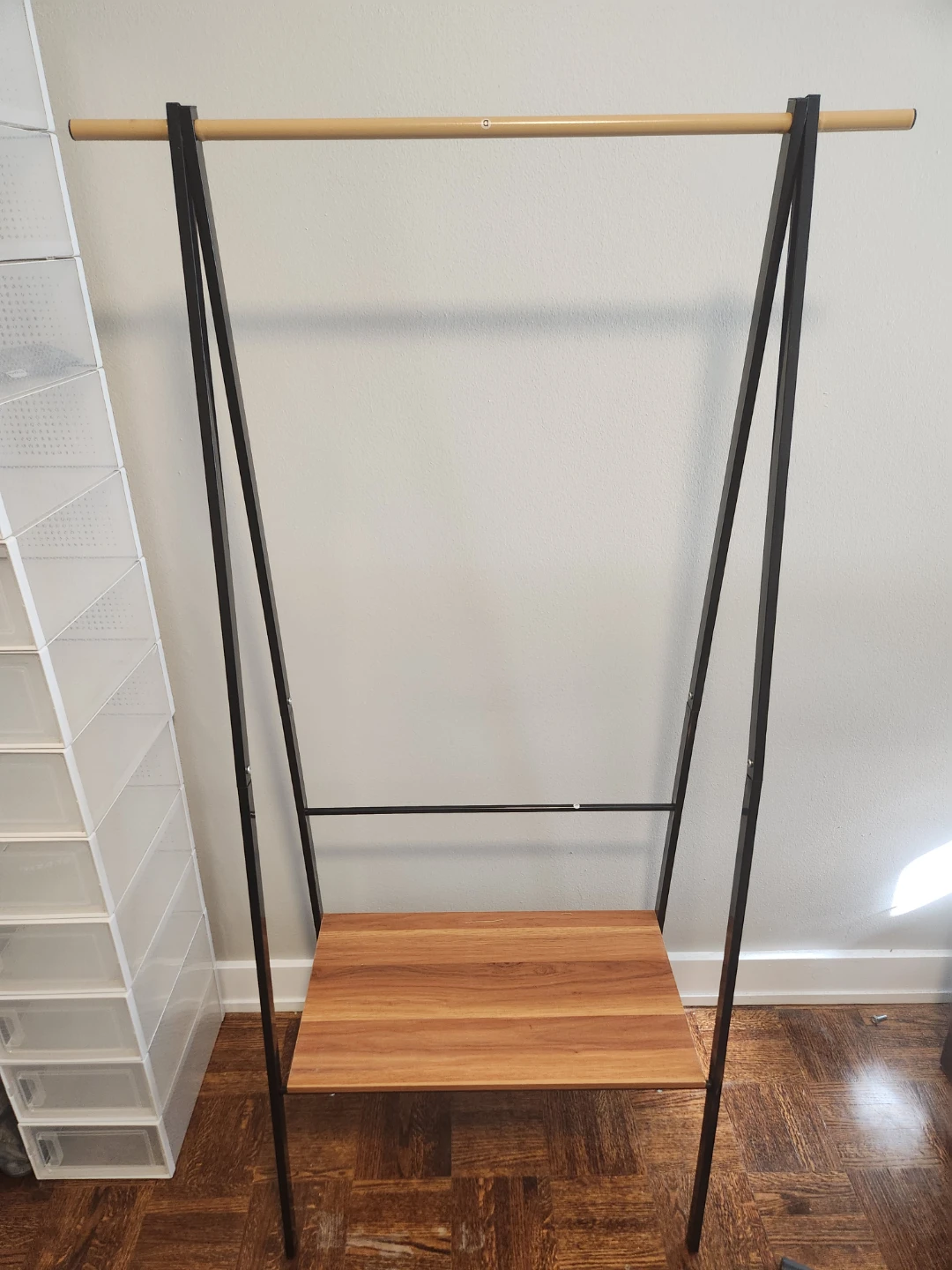 Metal and Wood Garment Rack
