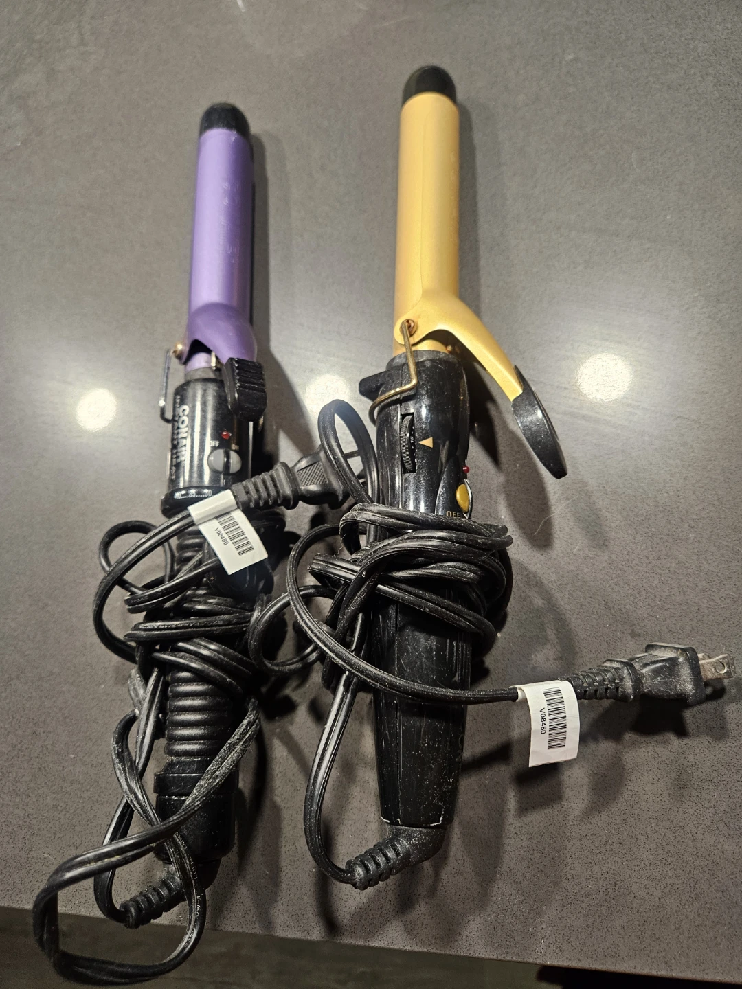 Conair Curling Irons (2) - Purple & Gold