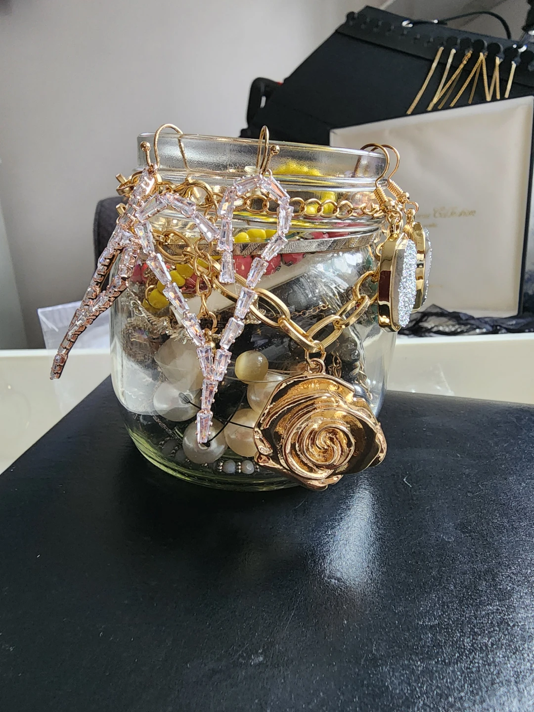Assorted Jewellery in a Jar
