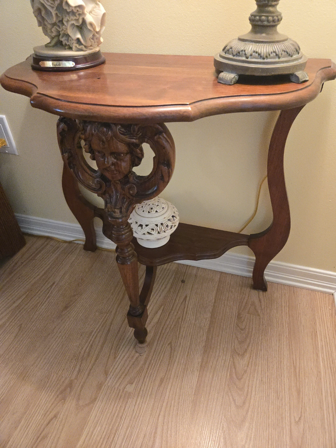 Antique Carved Wood Console Table - photo 2