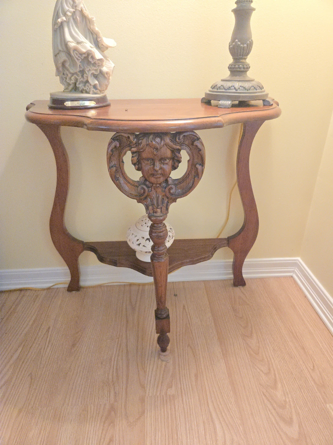 Antique Carved Wood Console Table - photo 3