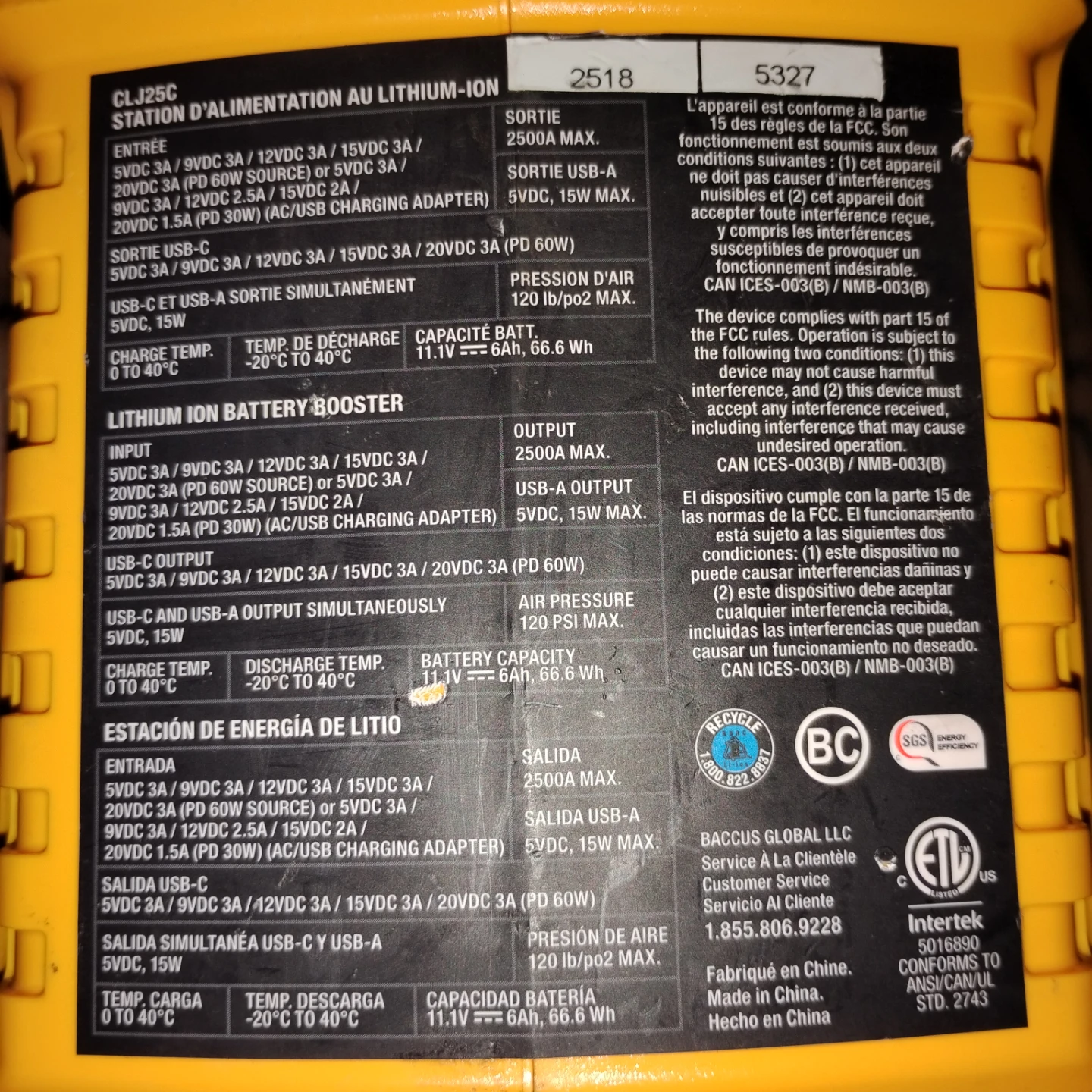 CAT 2500A Jump Starter and Air Compressor - photo 2