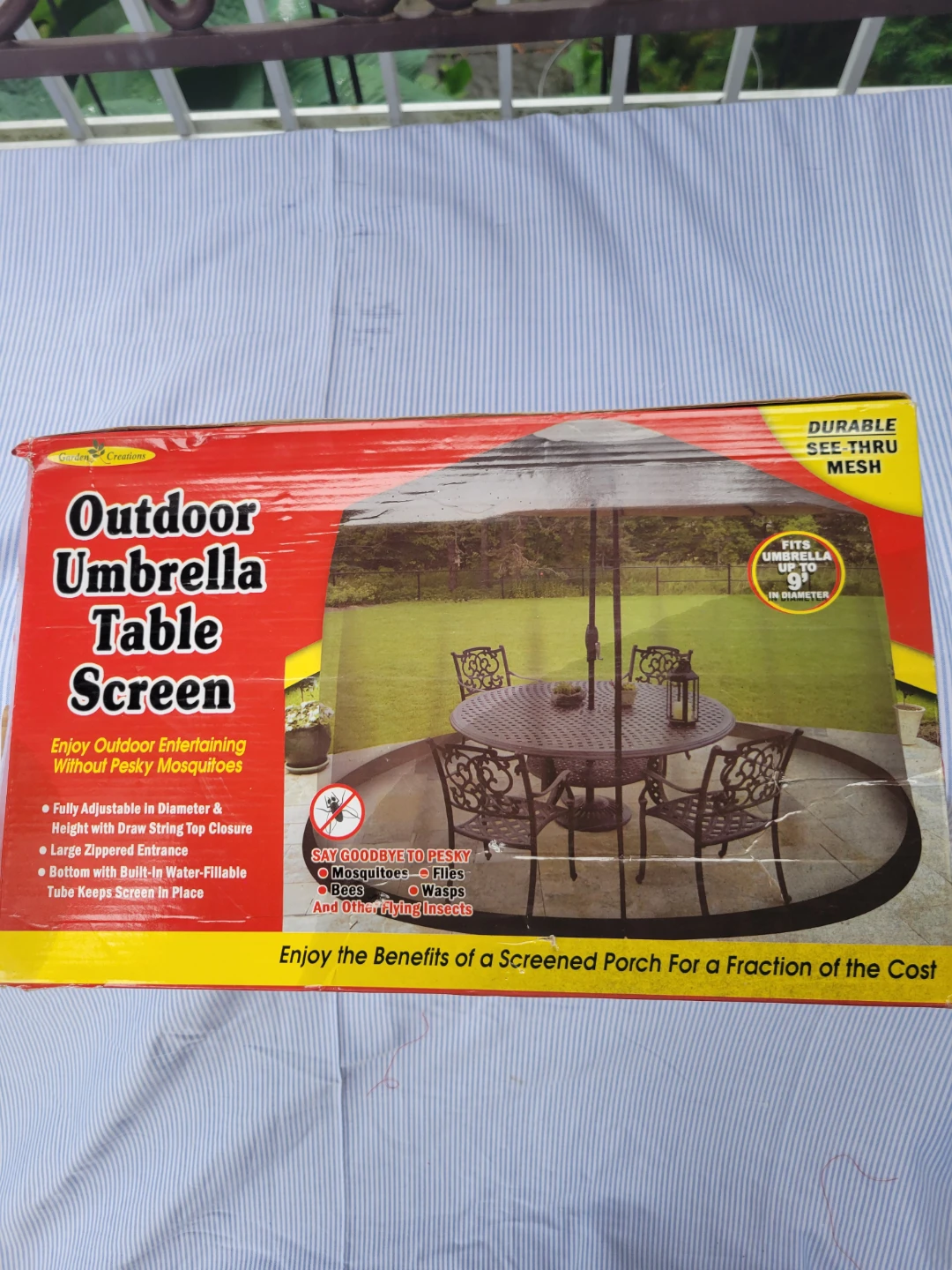 NEW 9fit Outdoor Umbrella Table Screen