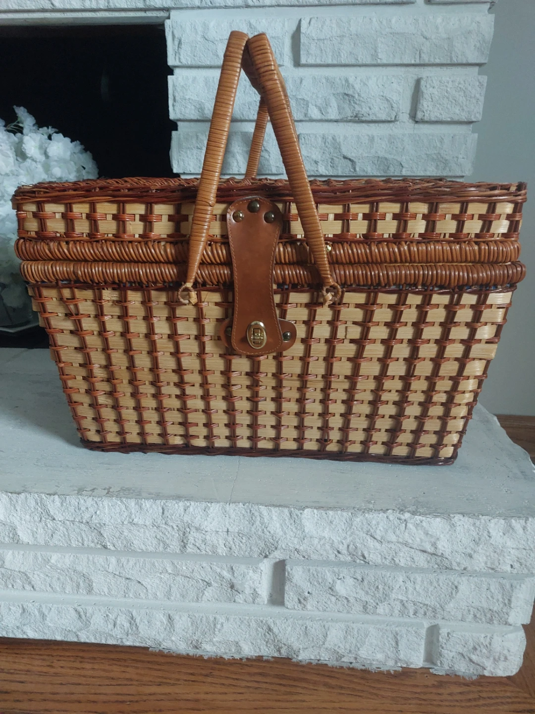 Authentic straw picnic basket - photo 2