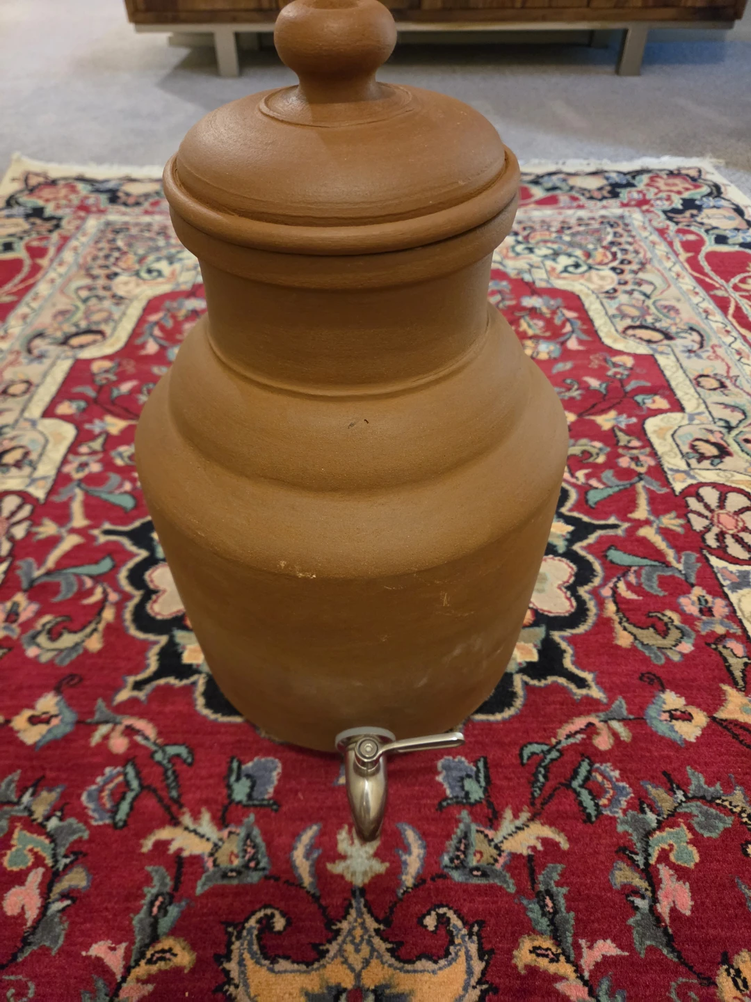Clay Water Dispenser with Spigot