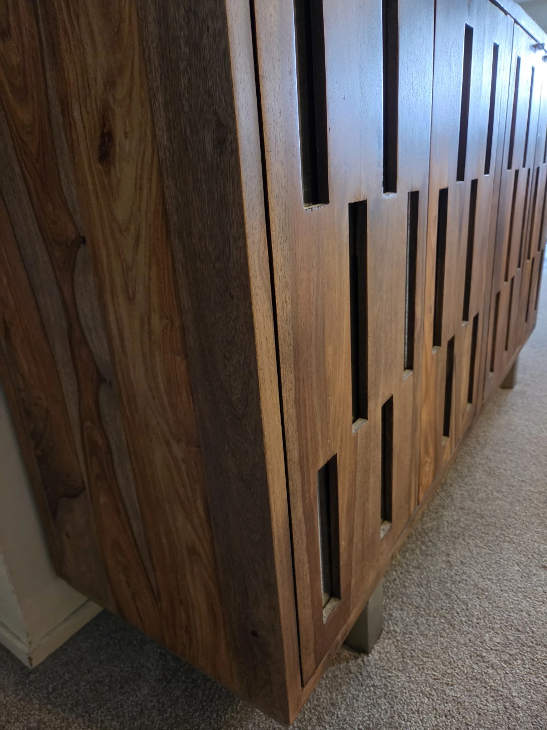 ⚽️Wooden Cabinet with Mirrored Inlays - photo 2