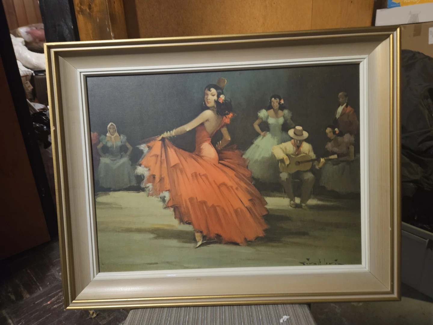 Framed Painting of Flamenco Dancers - photo 2
