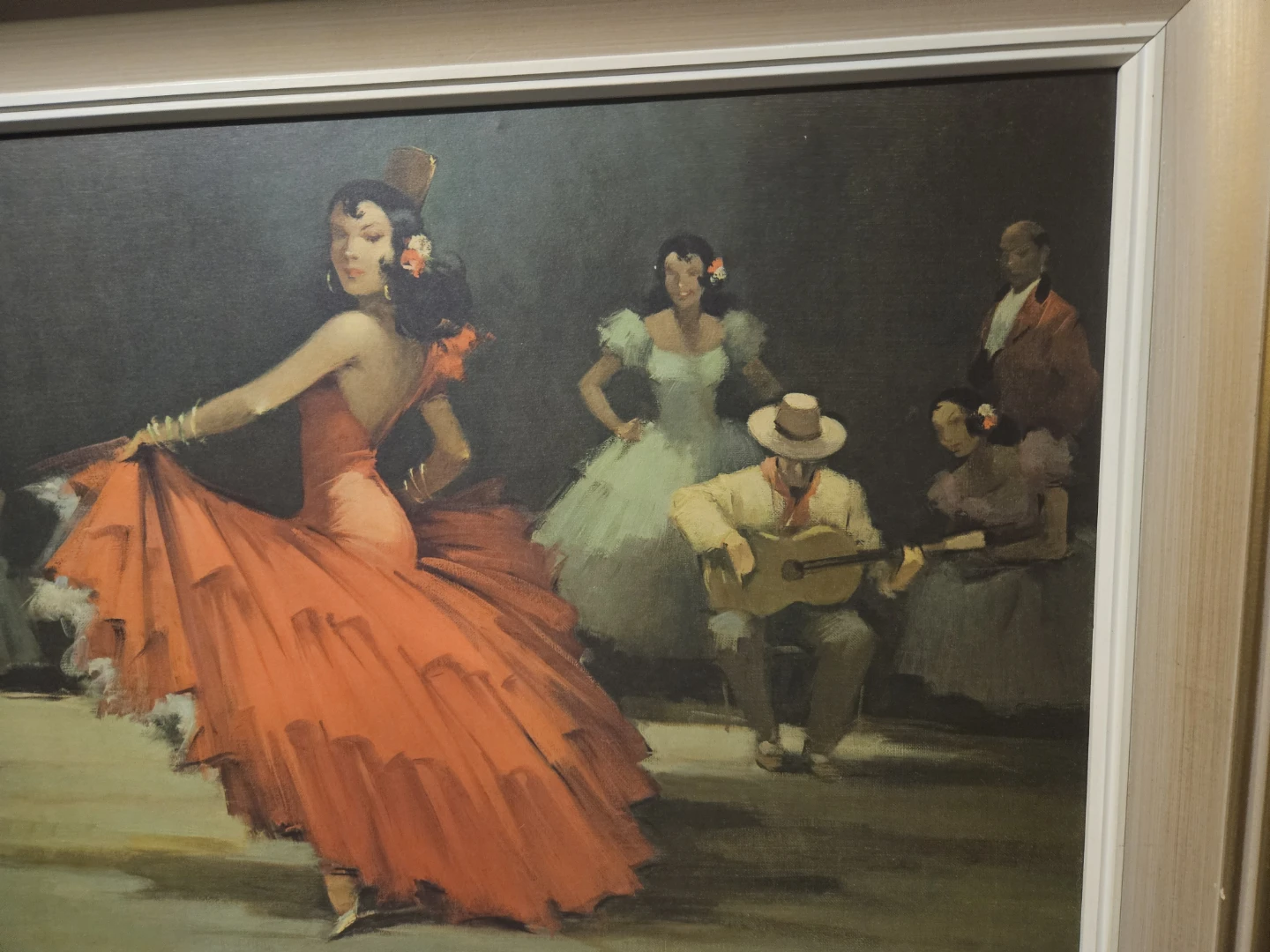 Framed Painting of Flamenco Dancers - photo 3
