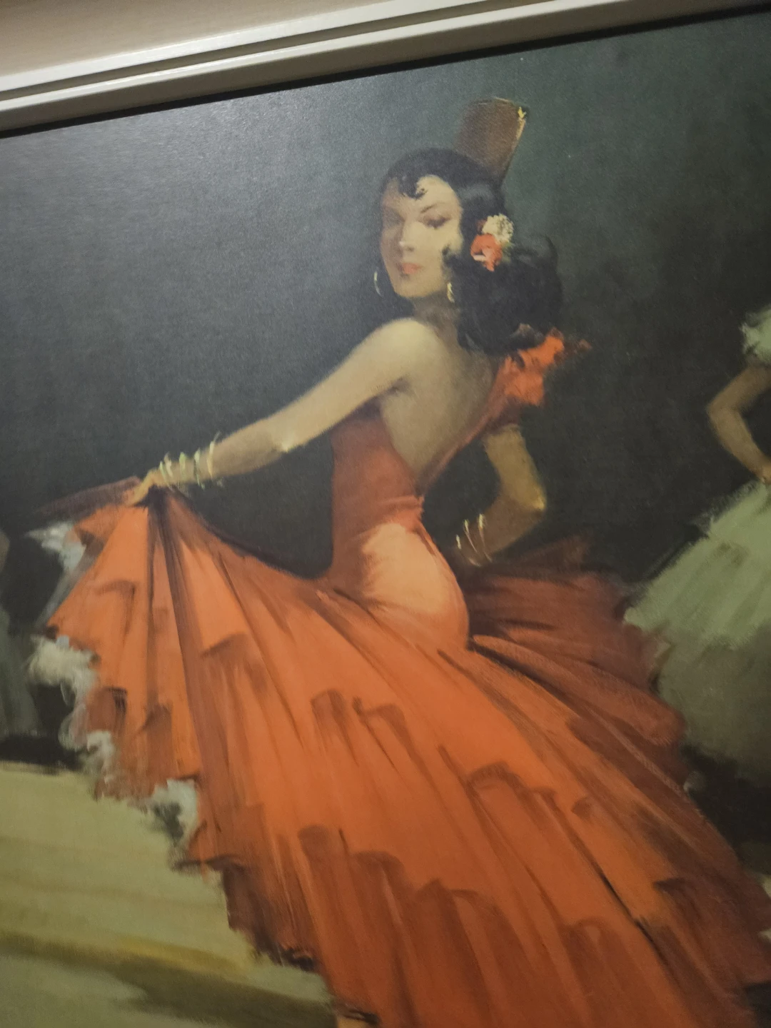 Framed Painting of Flamenco Dancers - photo 5