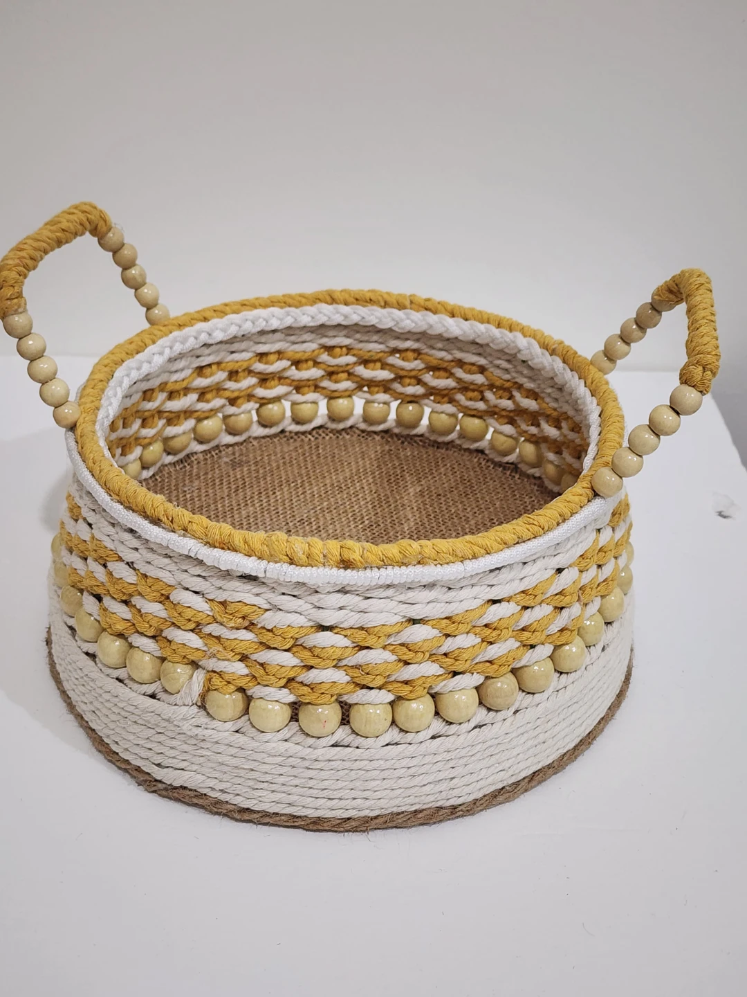 Handwoven Jute Storage Basket with Handles - photo 5