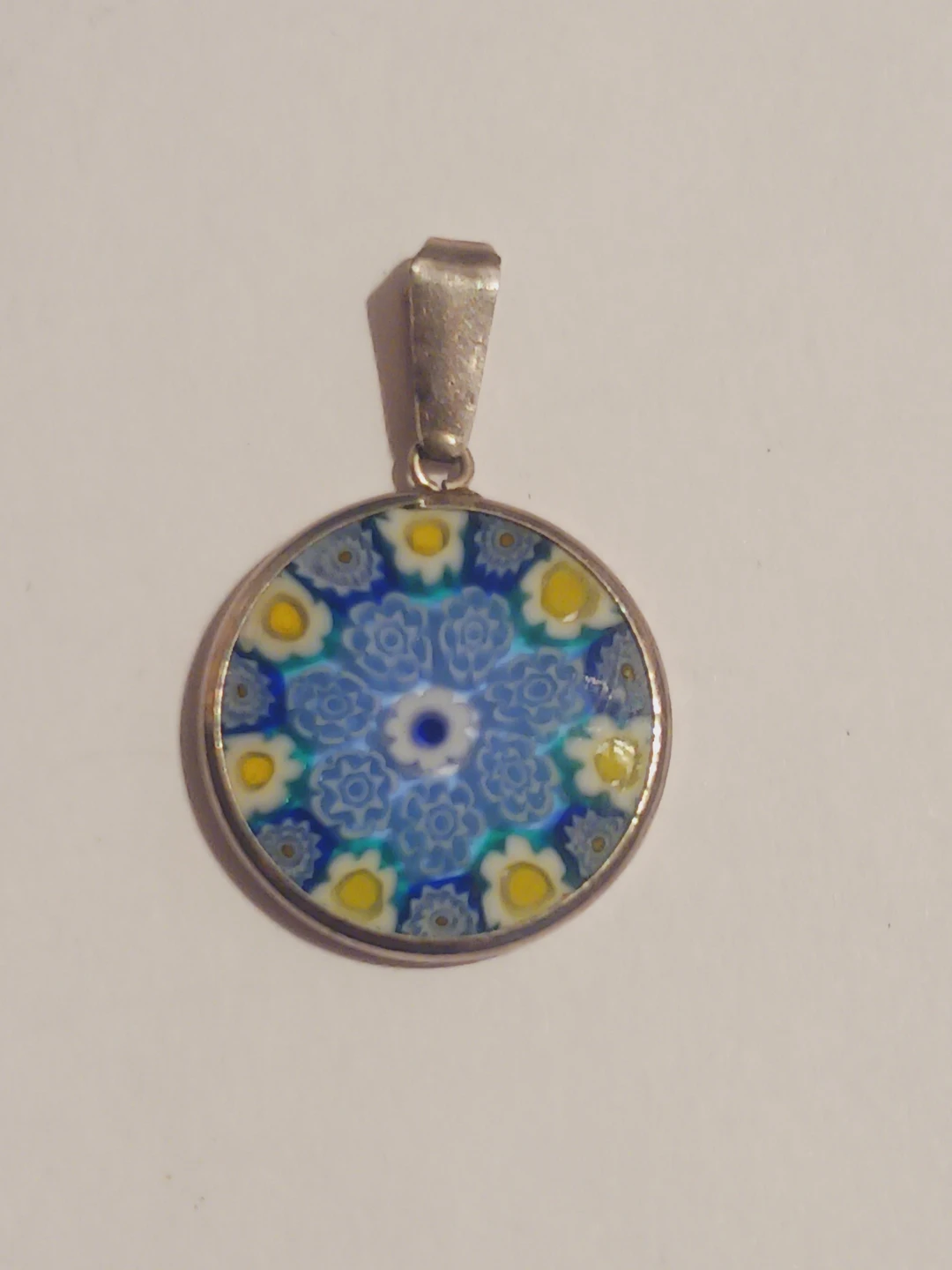 Sterling Silver Italian Millefiori Glass Pendant Charm - photo 3
