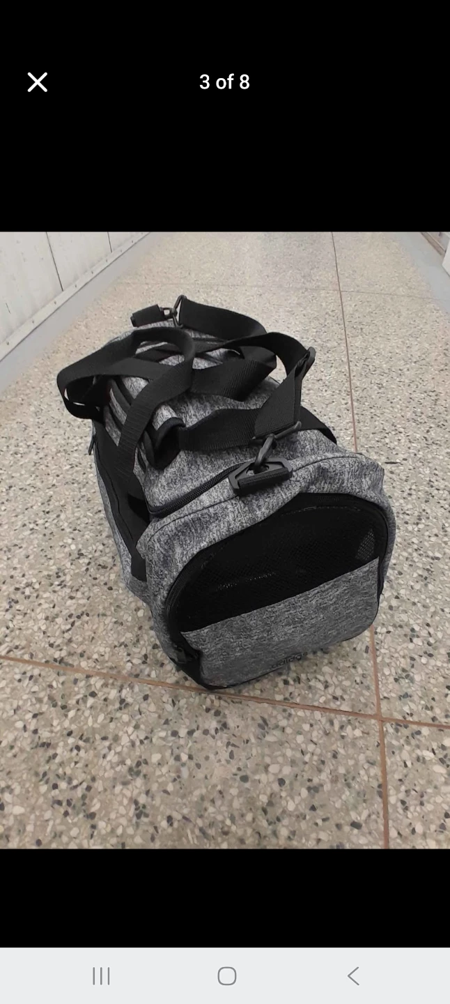 Adidas Grey Duffel Bag Portable Size - photo 3