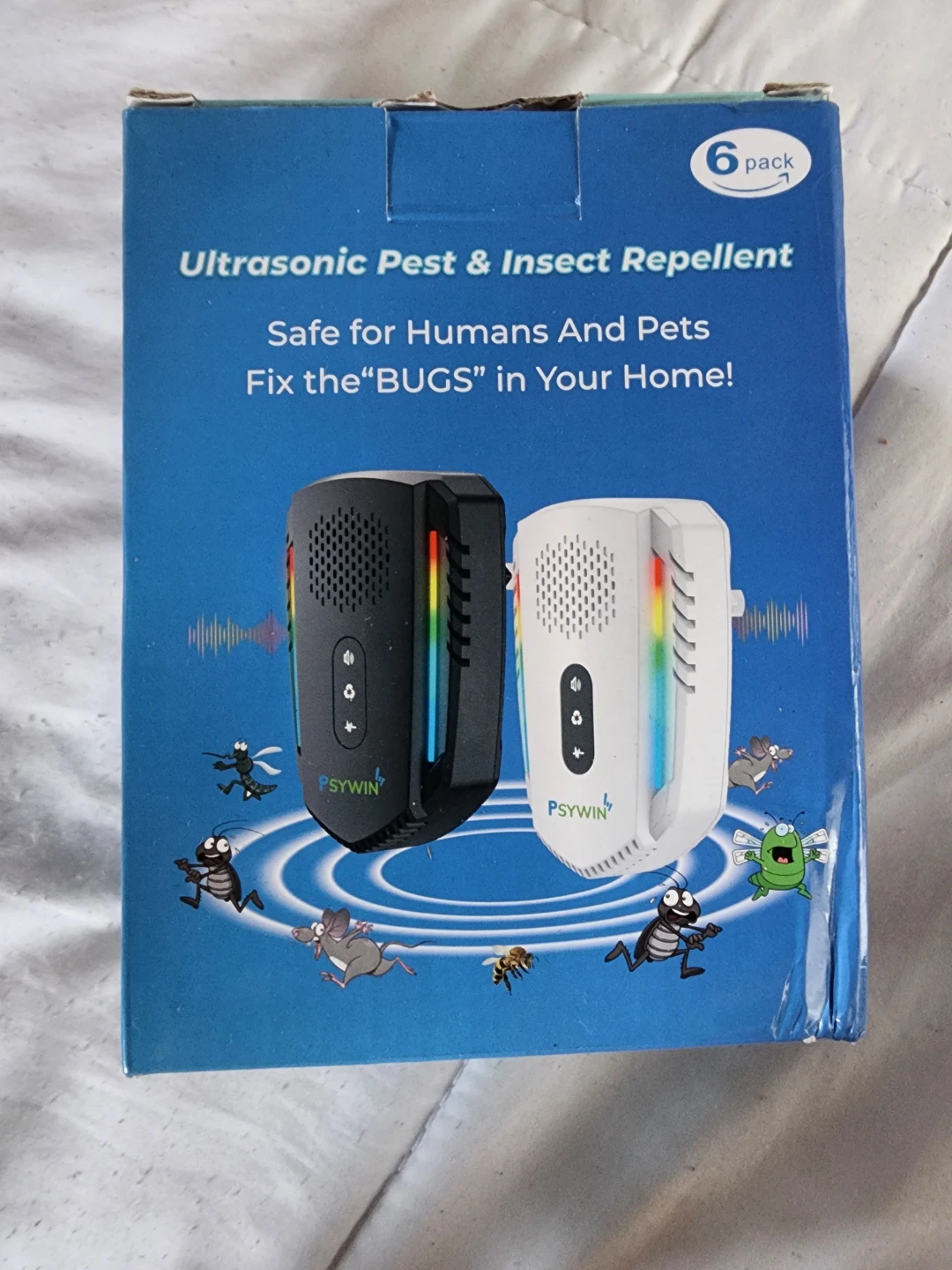 PSYWIN Ultrasonic Pest & Insect Repellent 6 Pack