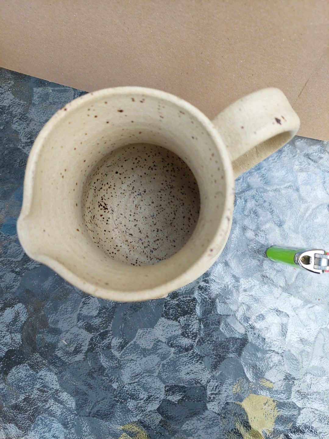 Handmade Ceramic Pitcher with Leaf Design - photo 2