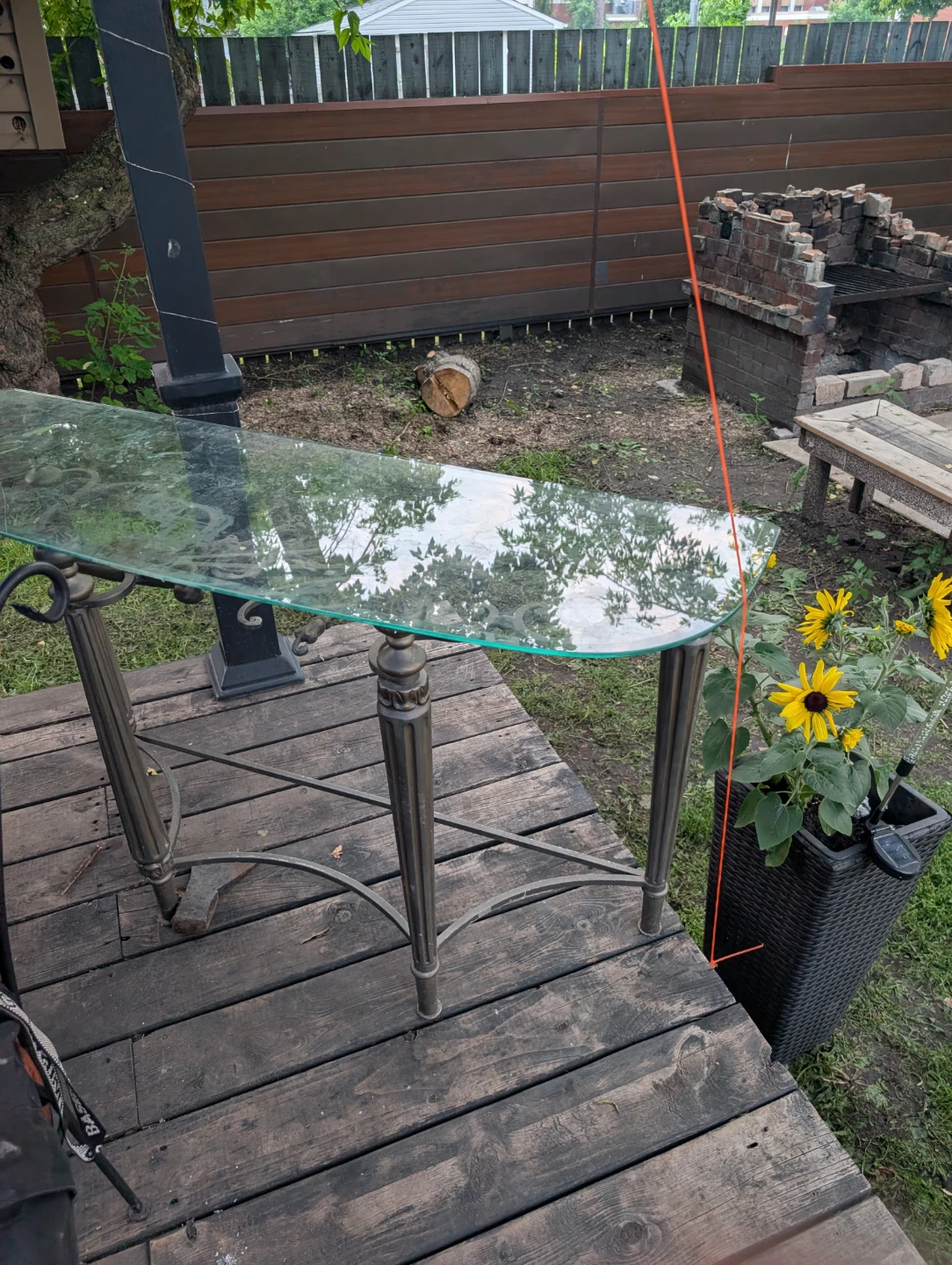 Beautiful entry glass top table - photo 2