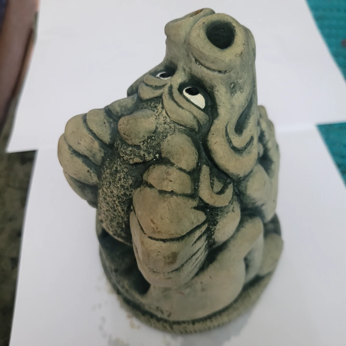 Whimisical Smoking Dragon Insence burner - David Gray 1997 - photo 2