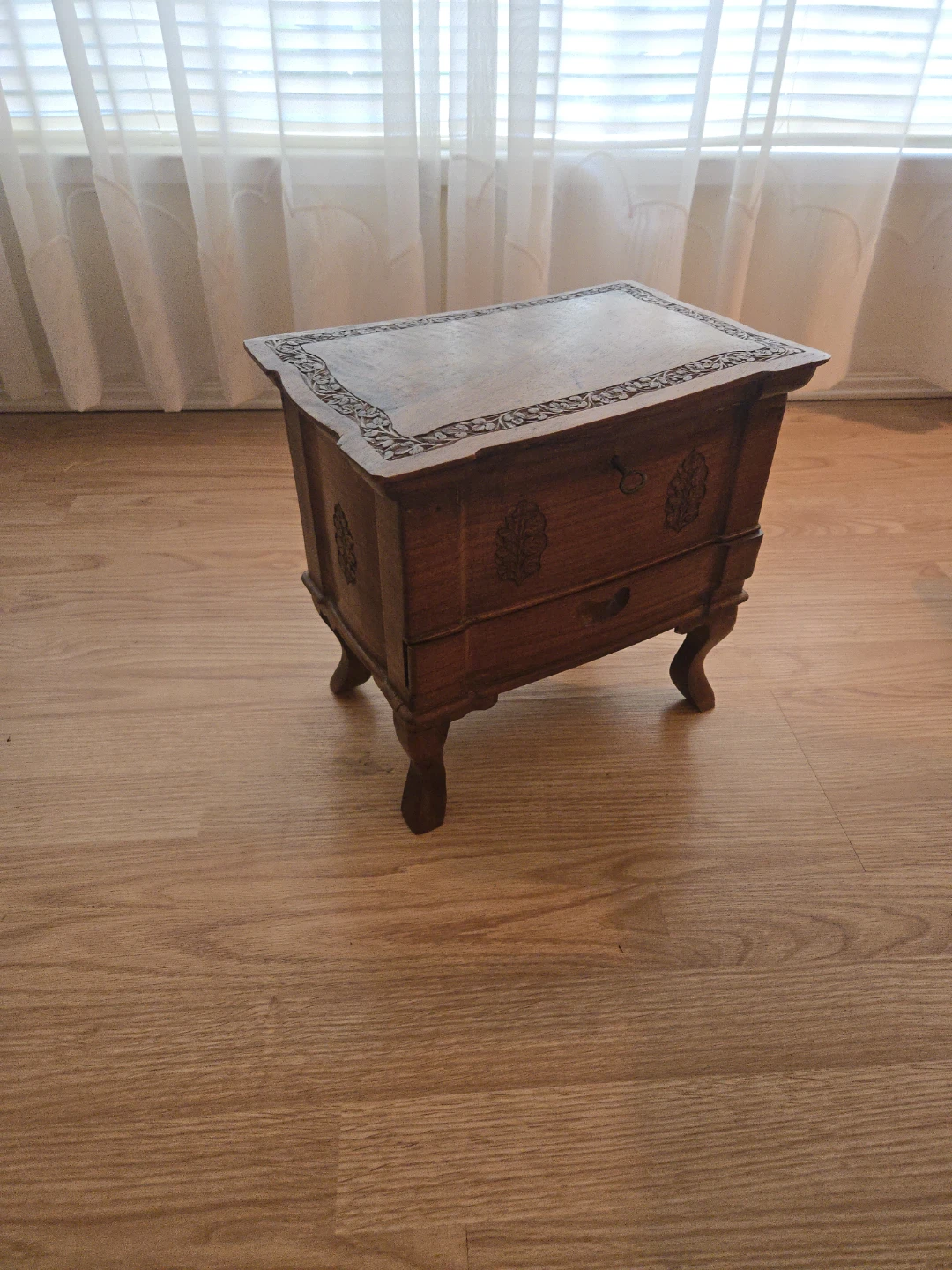 Vintage Wooden Jewellery Box with Drawer - photo 2