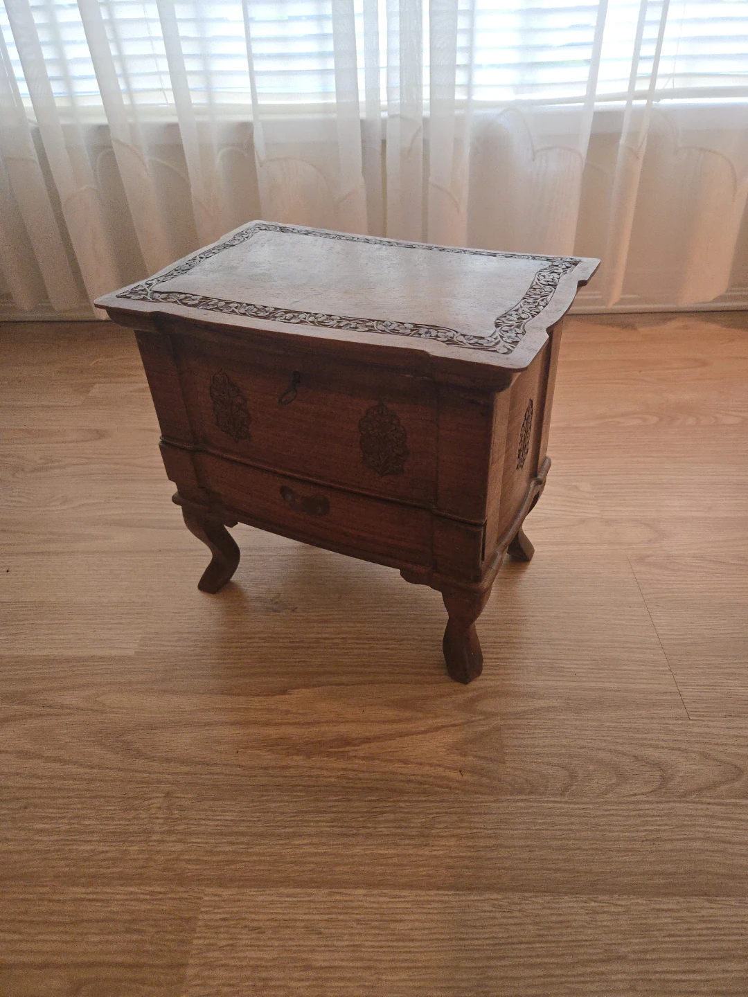 Vintage Wooden Jewellery Box with Drawer - photo 3