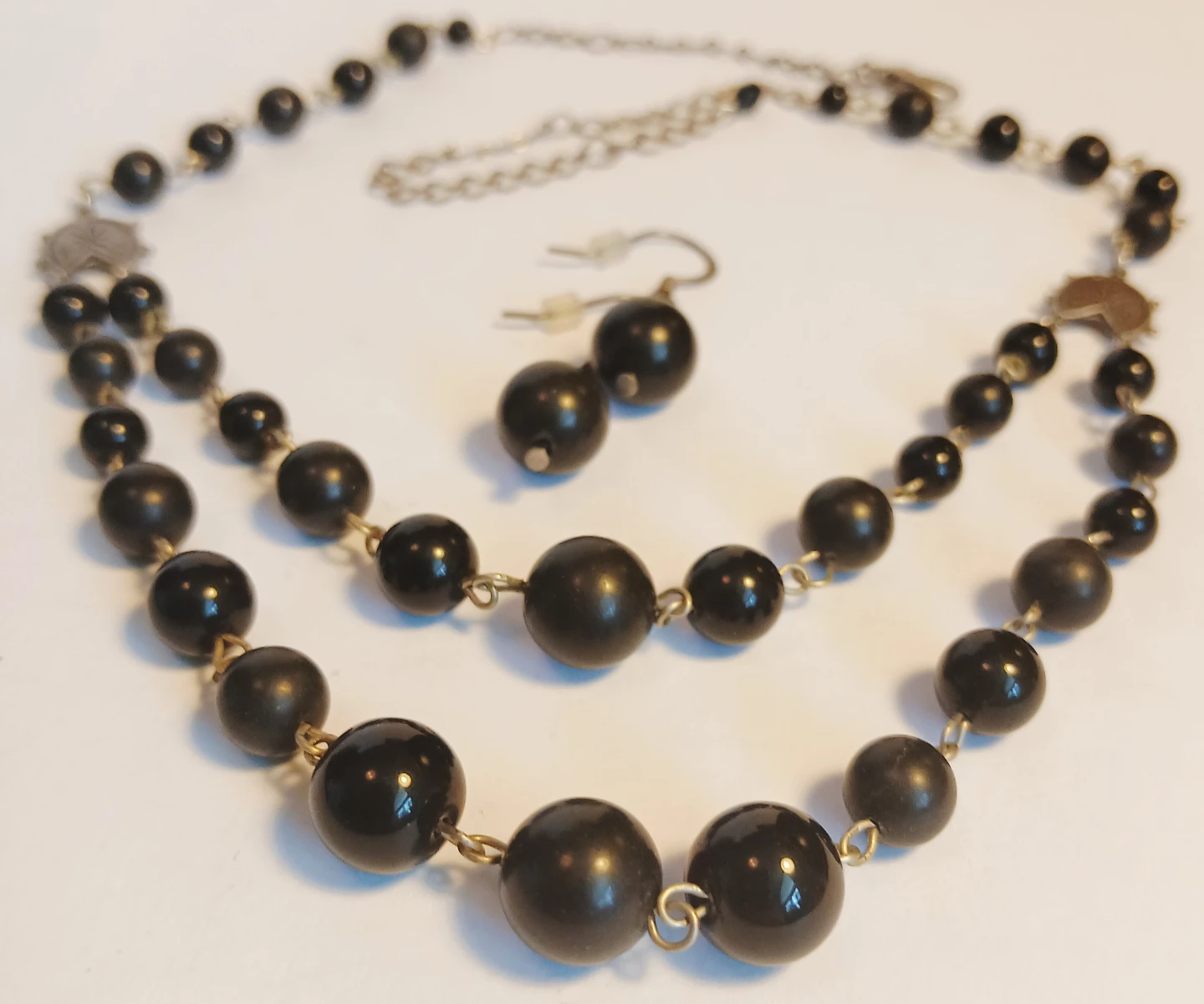 Black Agate Necklace and Earring Set - photo 4