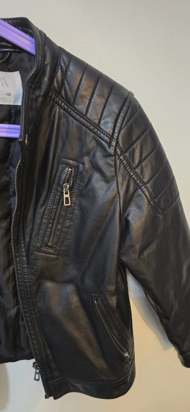 ZARA Faux Leather Moto Jacket - photo 3