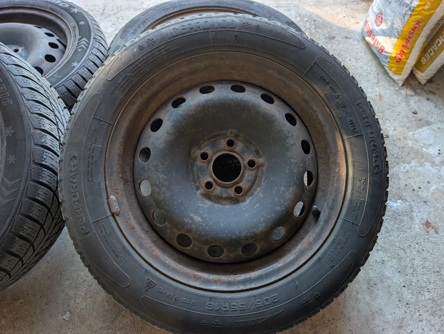 205/55R16 winter tires on 5x100 steel wheels - photo 5
