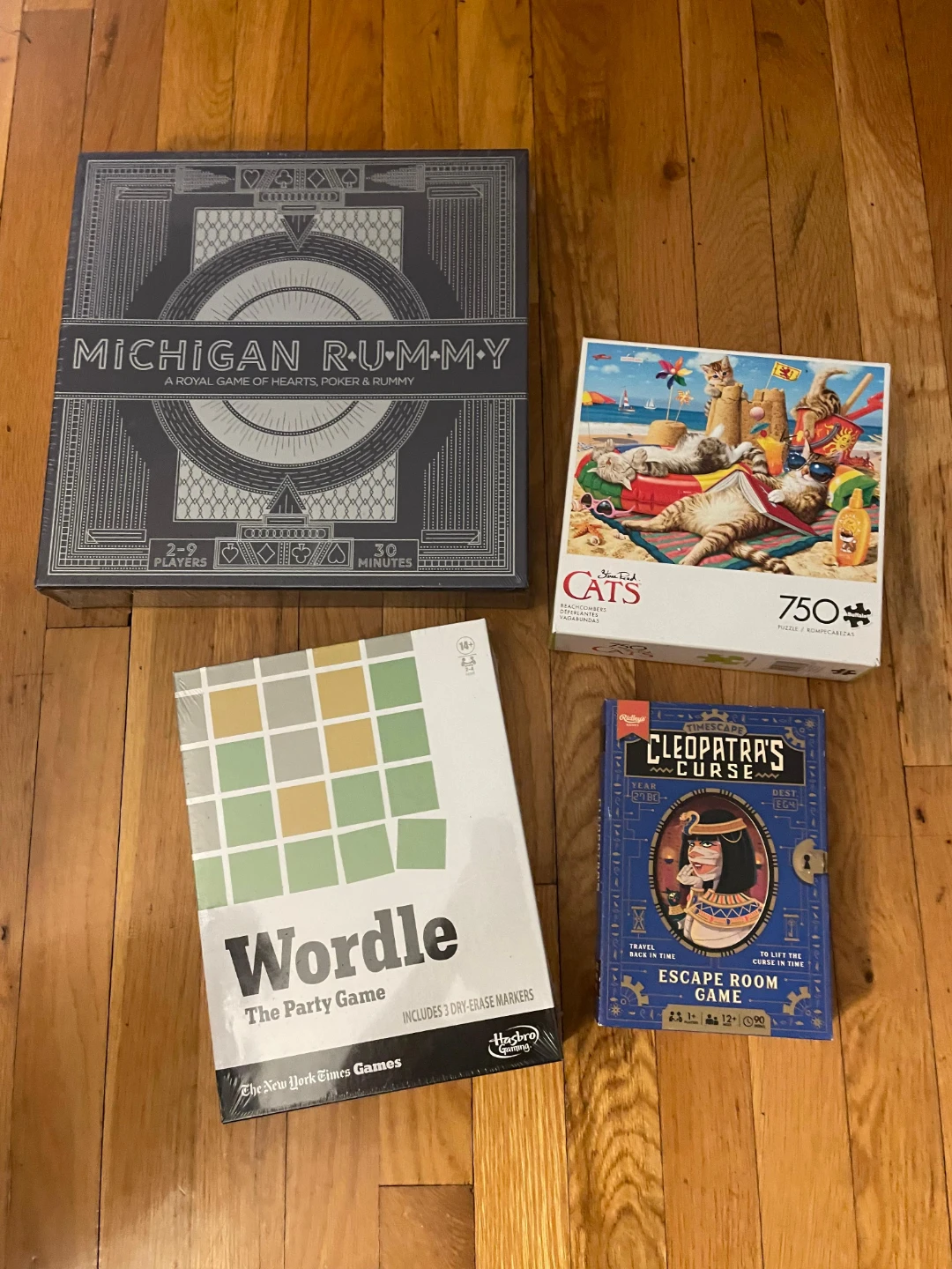 Michigan Rummy, Wordle Party Game, Escape Game, Cat Puzzle Set