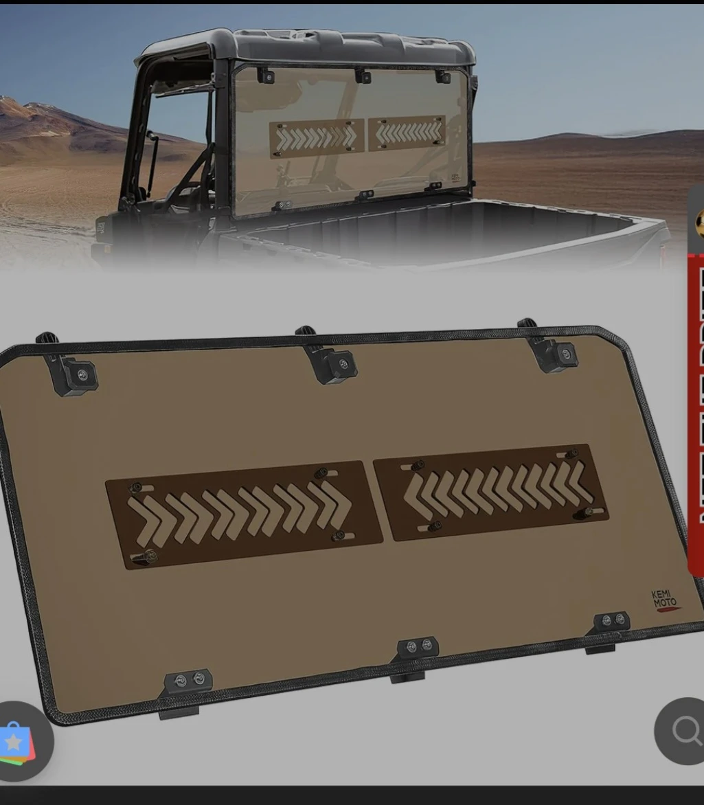 KEMIMOTO UTV Rear Window Panel