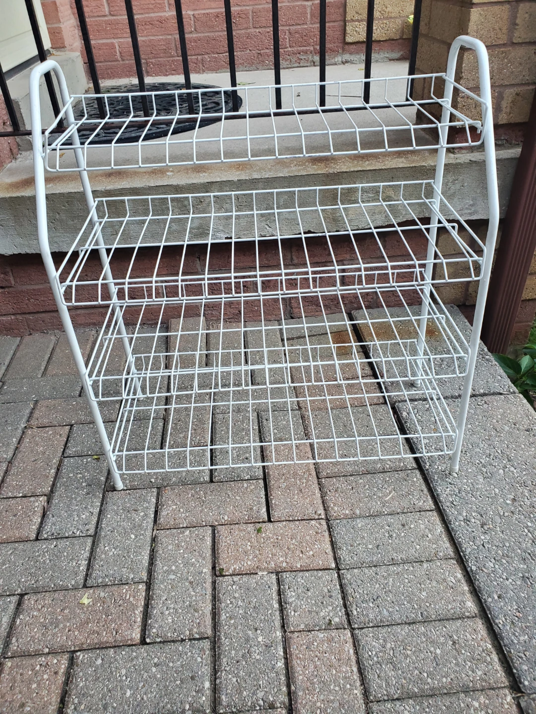 White 3-Tier Wire Shelf Rack - photo 2