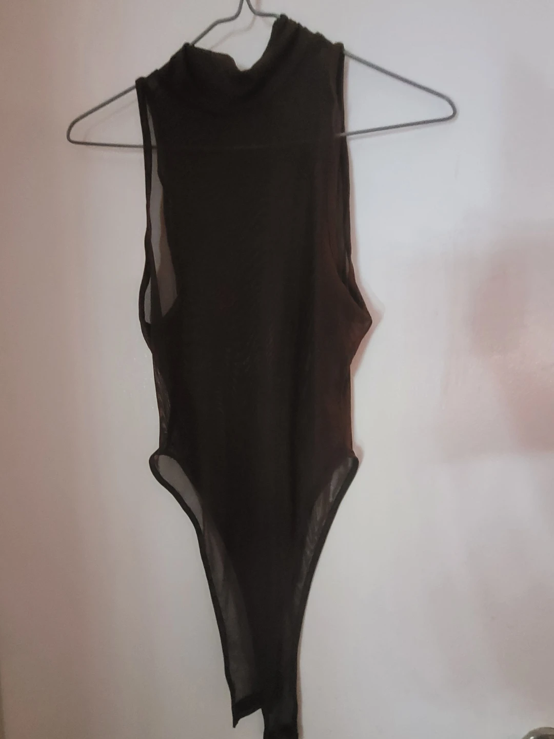 Sheer Mock Neck Bodysuit