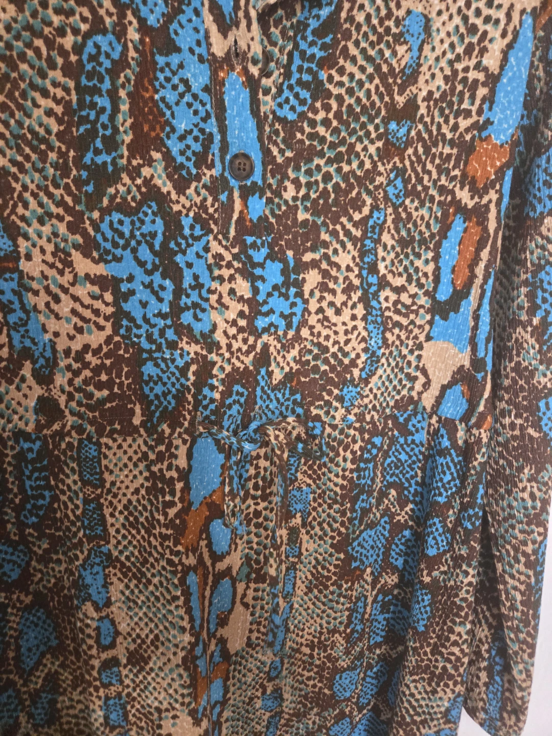 Zara Trafaluc Snake Print Shirt Dress - Size M - photo 4