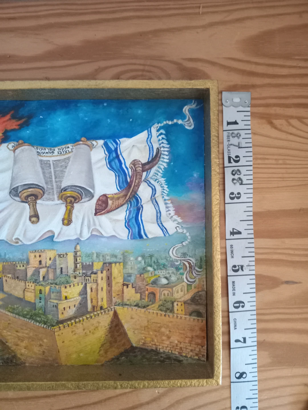 Framed Religious oil painting of Jerusalem - photo 2