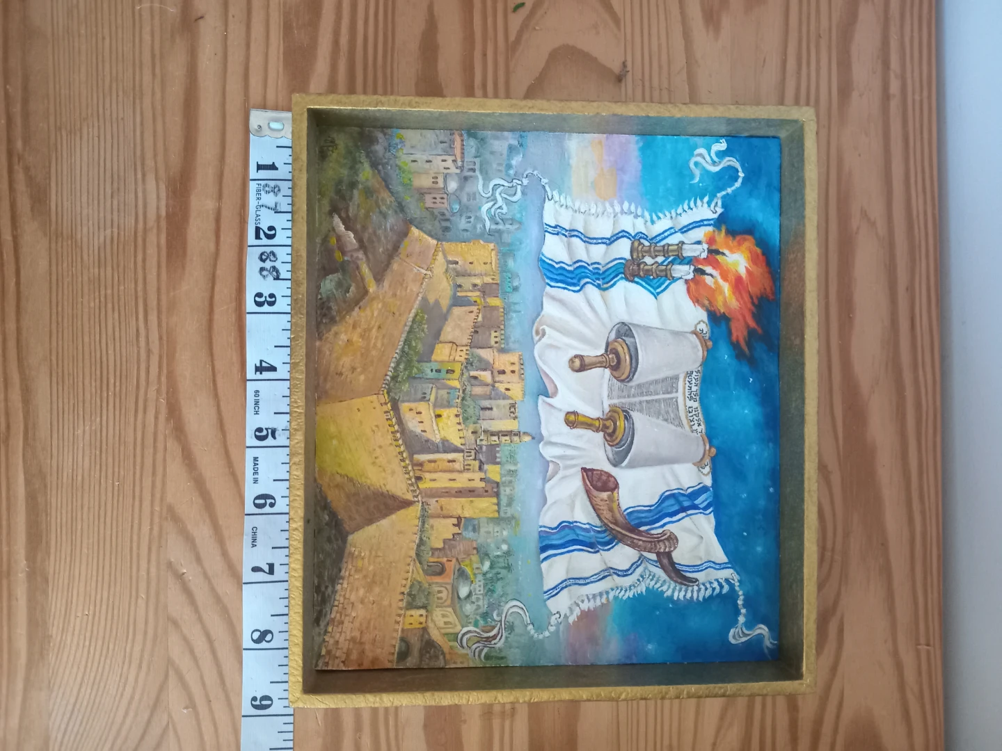 Framed Religious oil painting of Jerusalem - photo 3