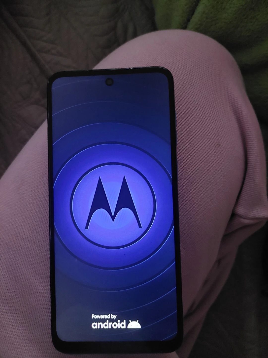 Blue Motorola Smartphone