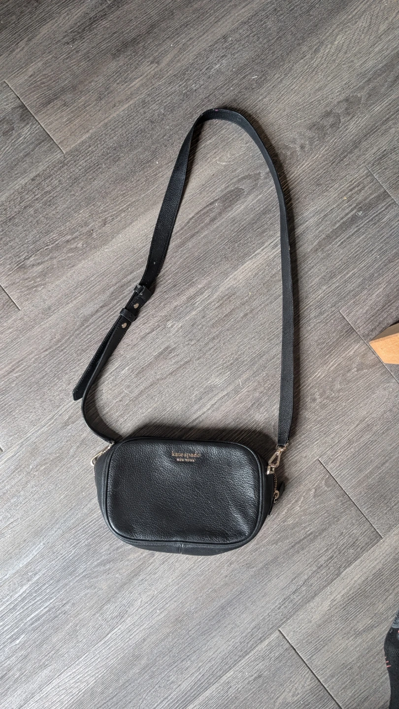 Kate Spade New York Black Leather Crossbody Bag