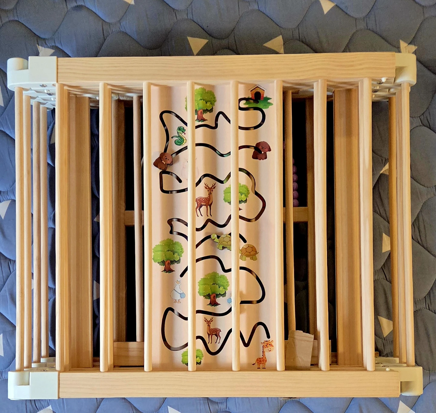 Wooden Baby Playpen, for babies and toddlers,Foldable with gate - photo 2