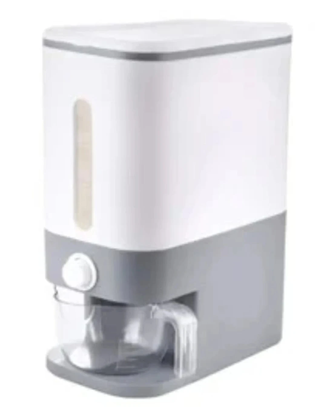 White and Grey Rice Dispenser