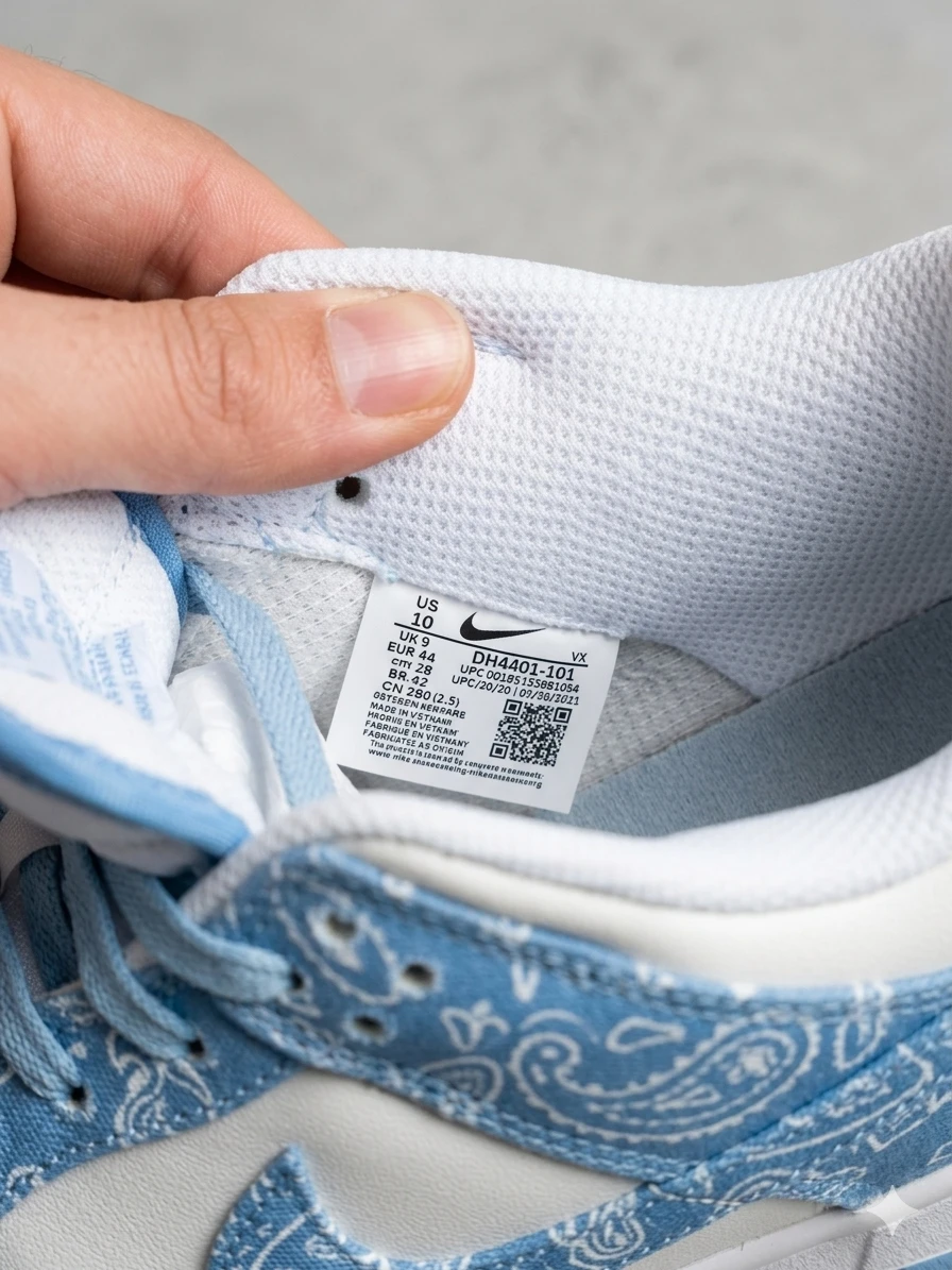 Nike Dunk Low "UNC Blue" Bandana (US 10) - photo 4