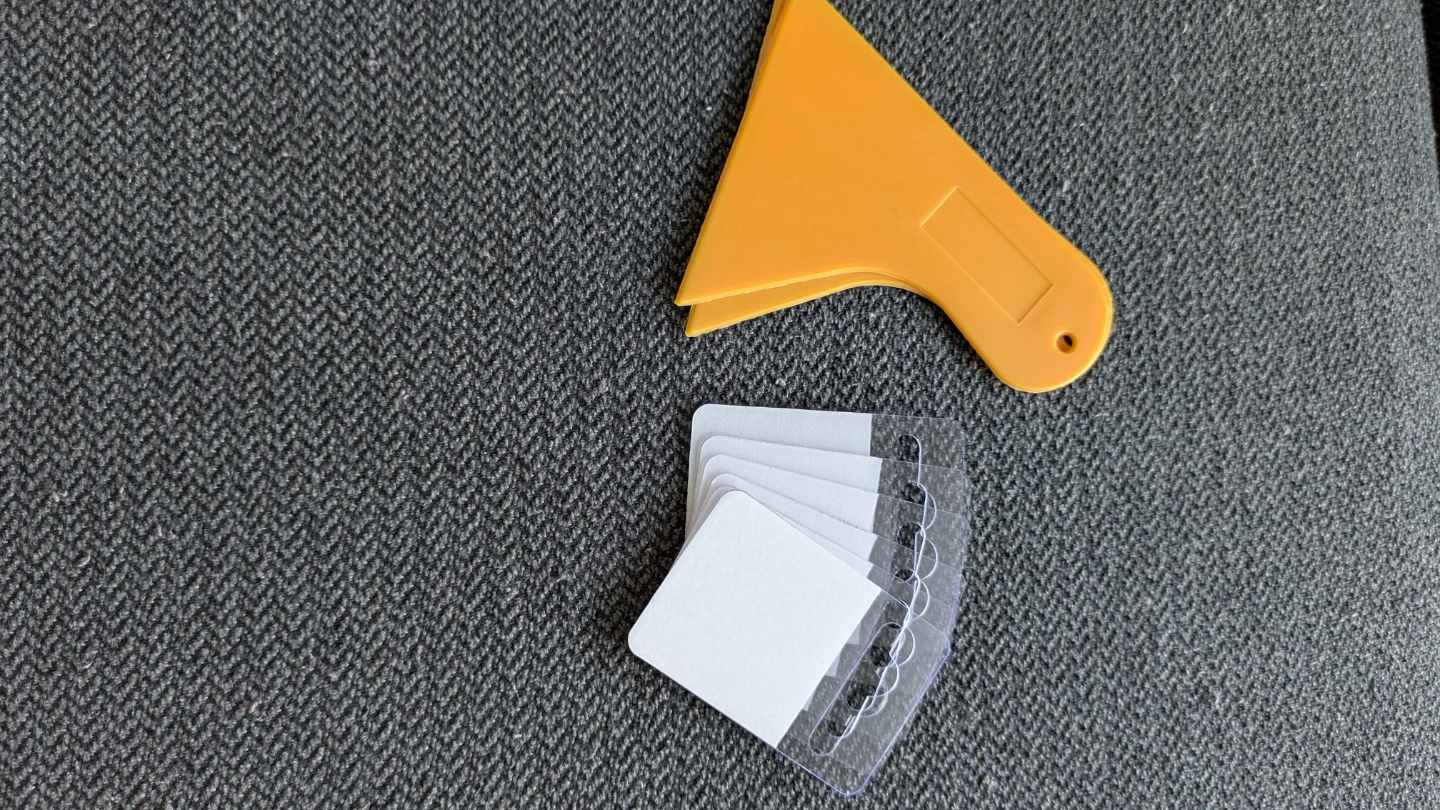 Orange Squeegee Tool & White Cards Set