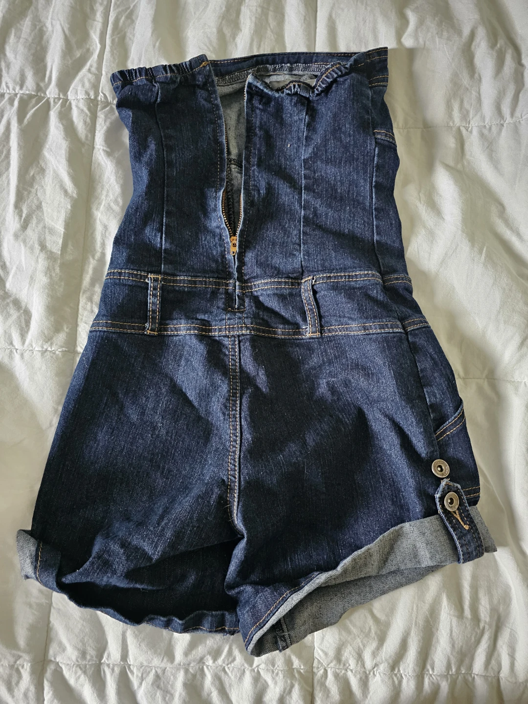 ⚽️Seductions Strapless Denim Shortalls XS - photo 3
