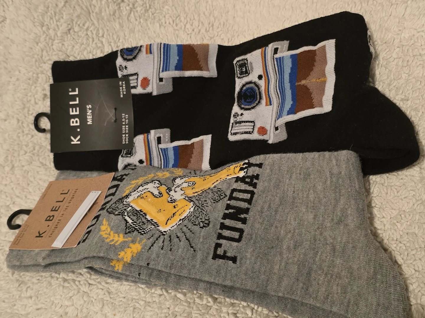 2 Pair of K. Bell Men's Socks - Size 10-13