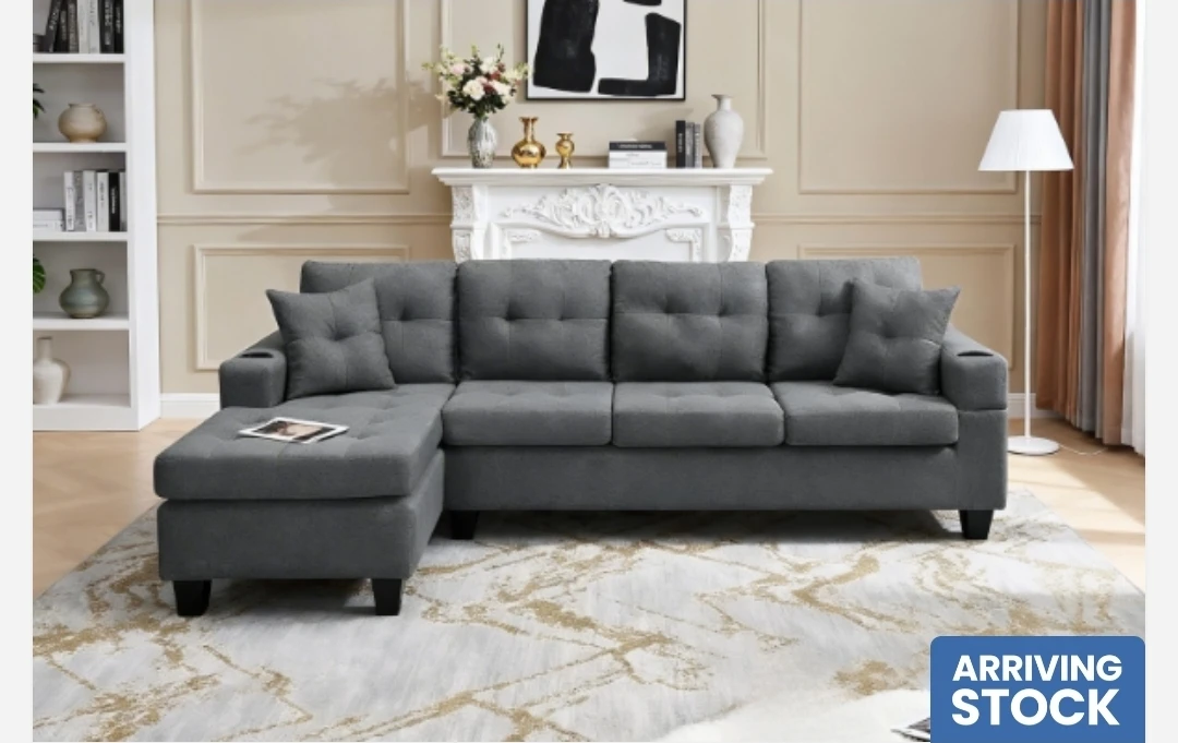 Grey Reversible Sectional Sofa - photo 2