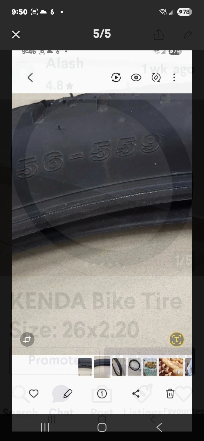 Bike Tire  KENDA, Size: 26x2.20  56-559 - photo 5