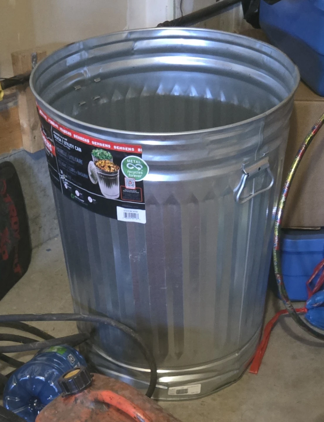 Behrens Galvanized Steel Trash Can