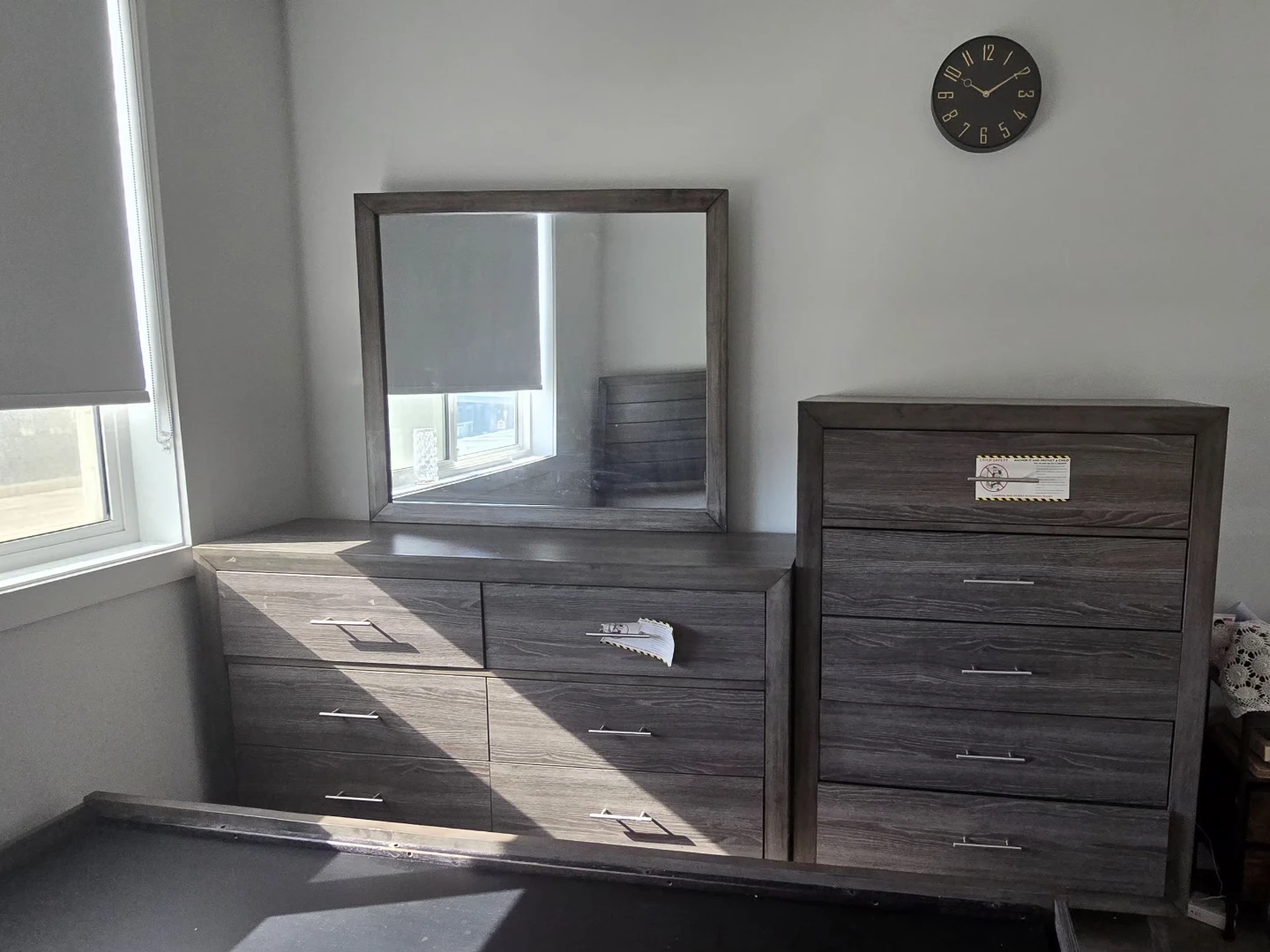 Bedroom Furniture Set - Dresser, Chest, Bed Frame, Mirror - photo 2