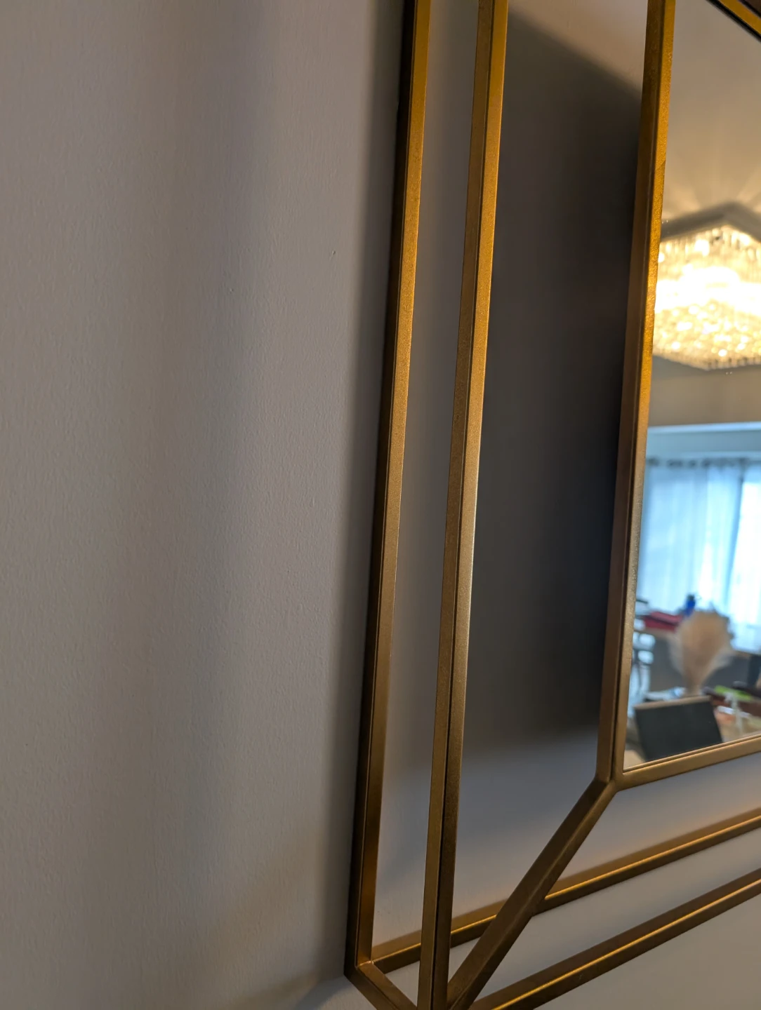 Gold Geometric Wall Mirror