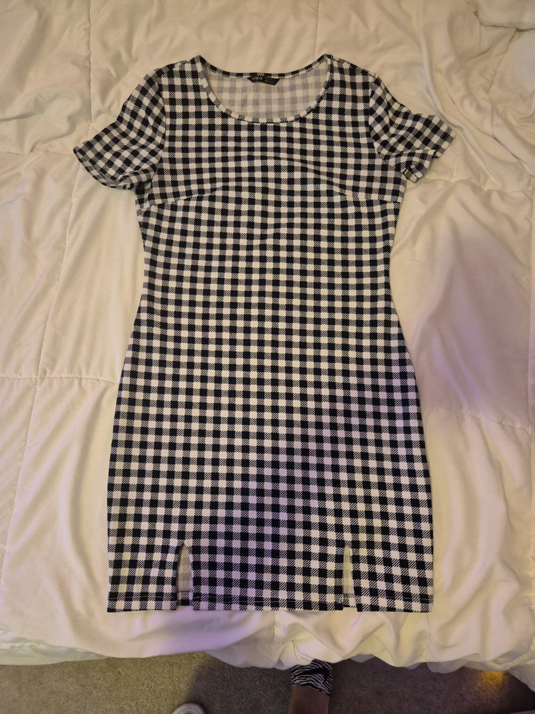 SHEIN Gingham Bodycon Dress