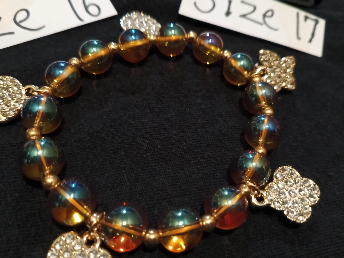 Beaded Bracelet with Charms and Red Gemstone Ring - photo 2