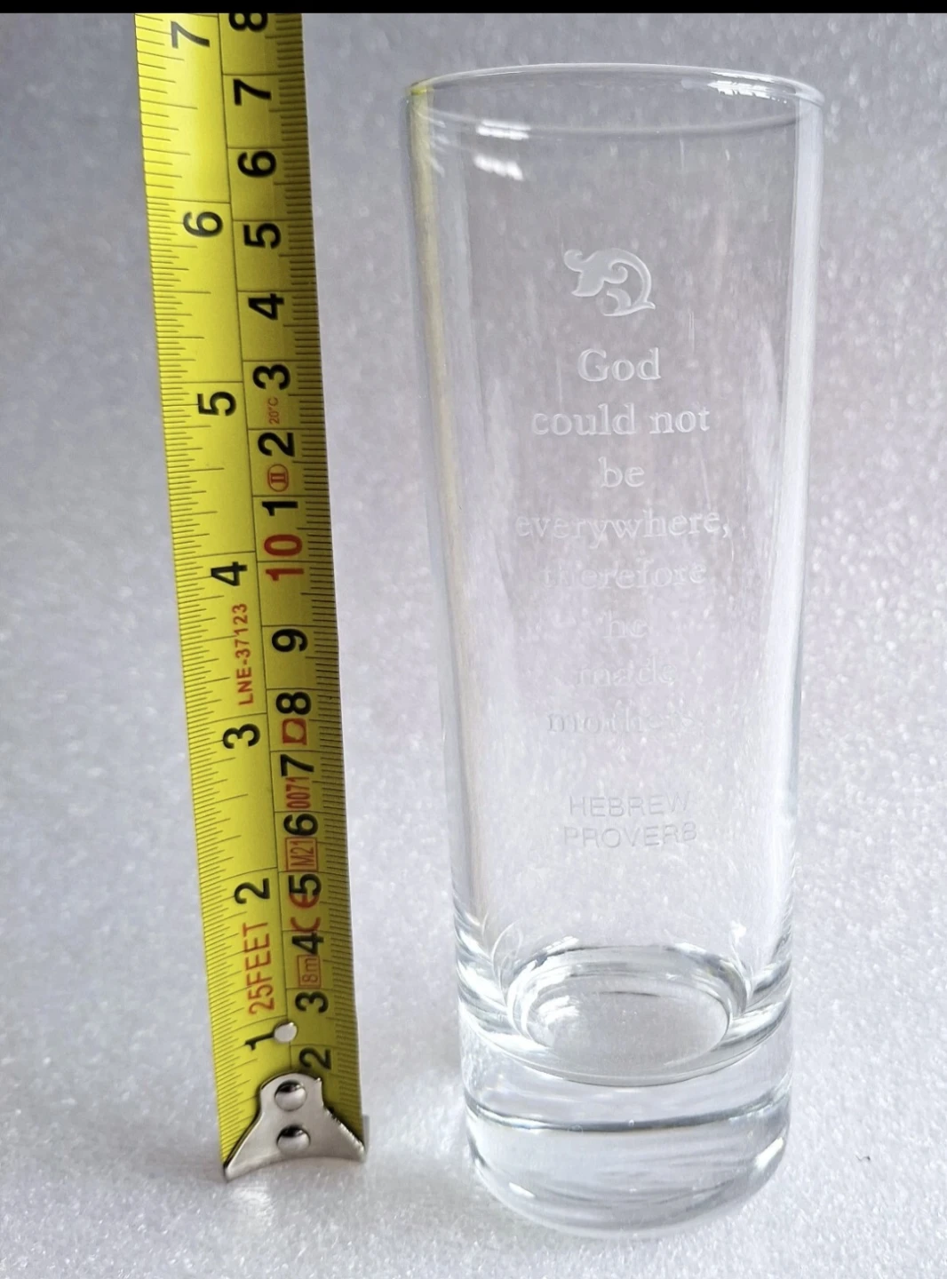 Glass with "God could not be everywhere" quote ⚽ - photo 2