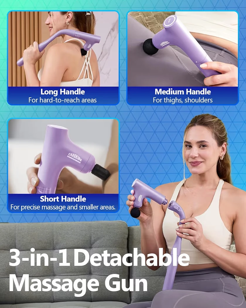 CAREKING 3-in-1 Detachable Massage Gun - photo 2